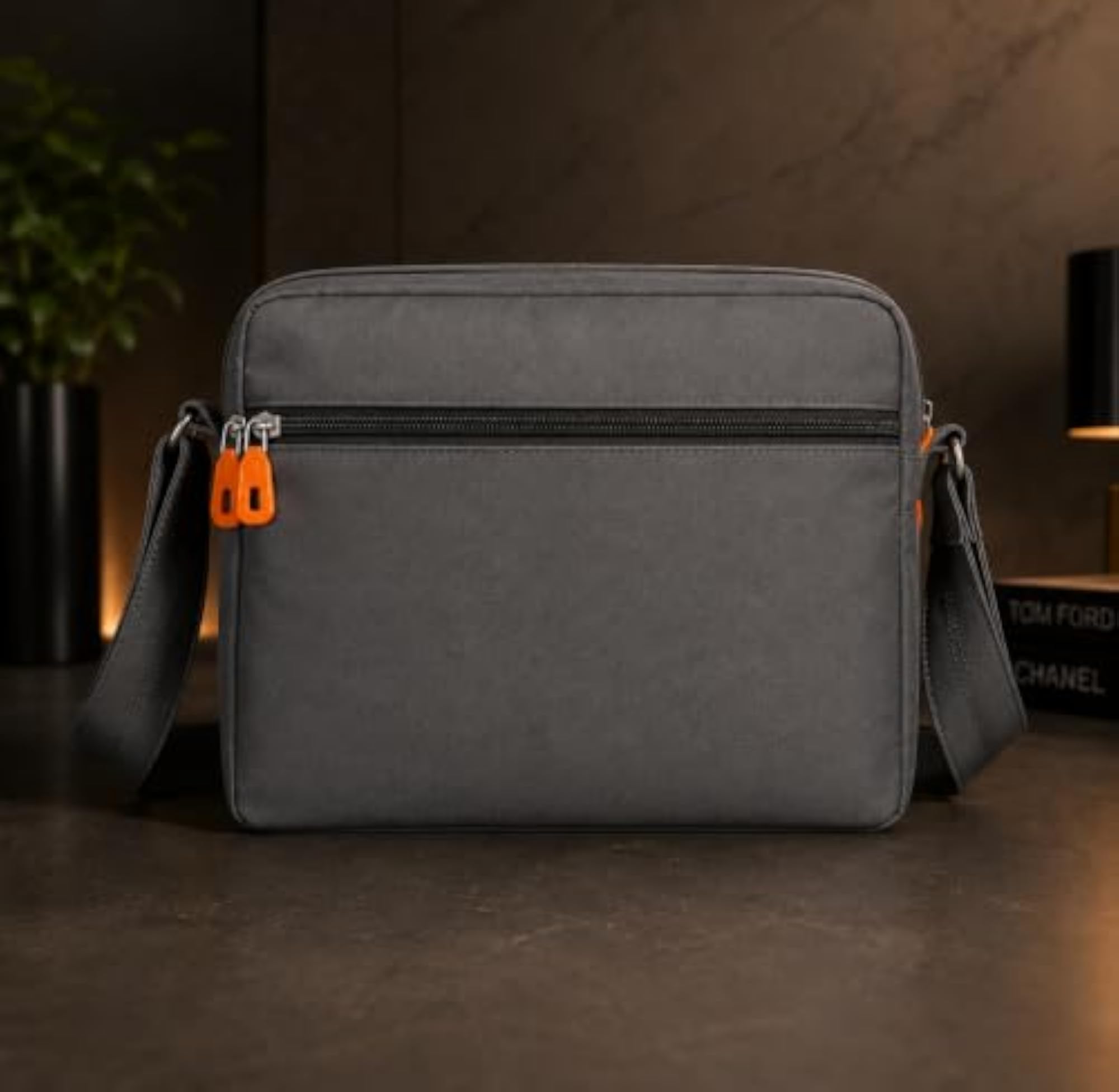 Waterproof Black Crossbody Messenger Bag for Men & Women